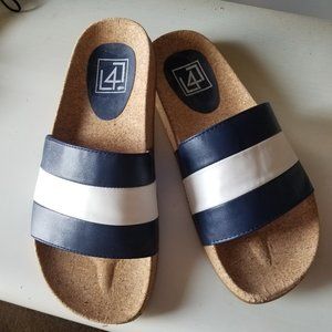 Affect Navy Multi striped Slide  Sandals size 7